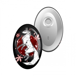 fabrication de badges ovales personnalisés 45x68mm avec attache aimantée ronde