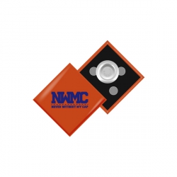 badges carrés losange personnalisés 40mm x 40mm