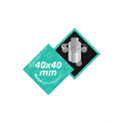 badges losange 40mm x 40mm attaches pince crocodile