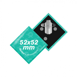 badges losange 52mm x 52mm attaches pince crocodile