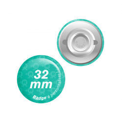 badges ronds personnalisés 32mm avec attache aimantée simple