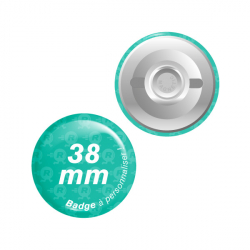 badges ronds personnalisés 38mm avec attache aimantée simple