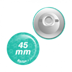 badges ronds personnalisés 45mm avec attache aimantée simple