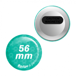 badges ronds personnalisés 56mm attaches aimantées