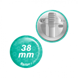 badges personnalisés 38mm attache crocodile