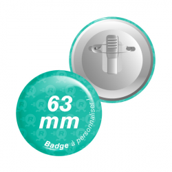 badges personnalisés 63mm attache pince crocodile