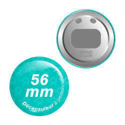 décapsuleurs ronds 56mm personnalisés sans anneaux