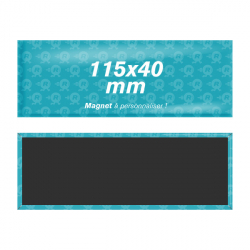 fabrication de badges rectangulaires personnalisés 115mm x 40mm