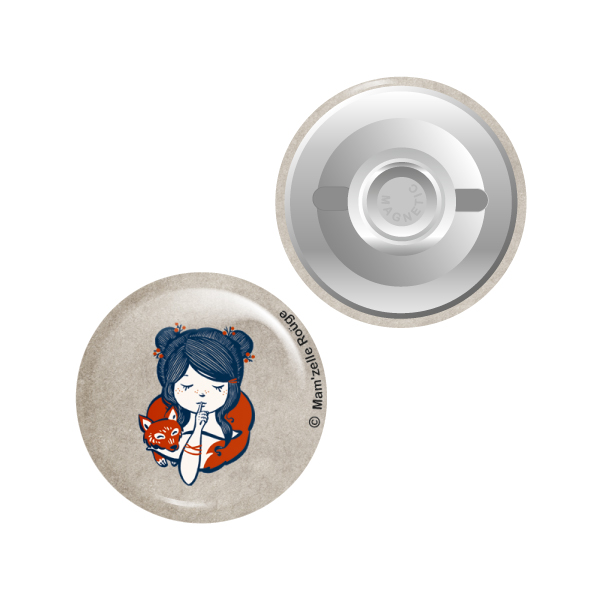 Badges Ronds Personnalisés 38mm avec Attache Aimantée Simple