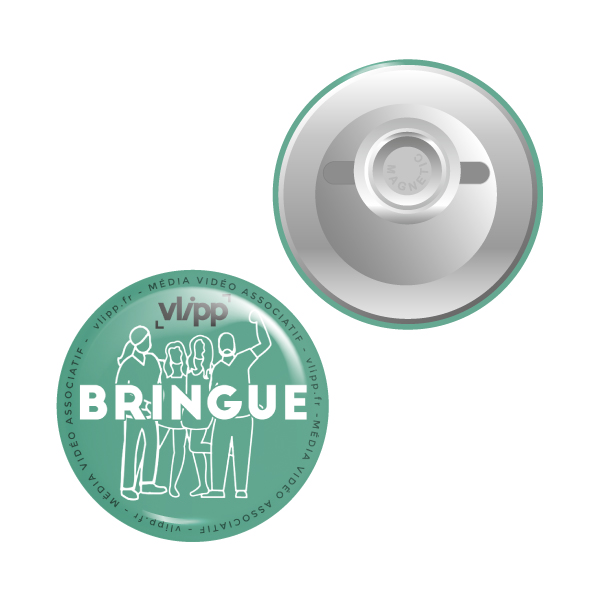 Badges Ronds Personnalisés 45mm avec Attache Aimantée Simple