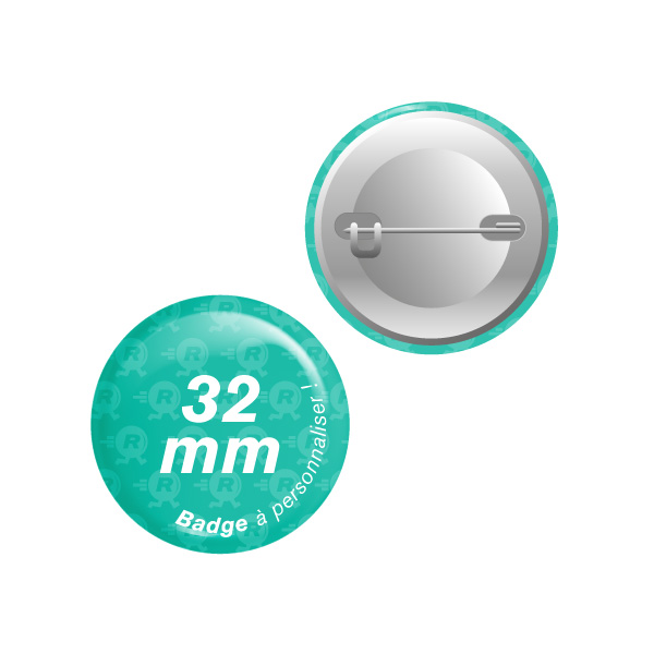 Fabrication de Badges Boutons Ronds Personnalisés 32mm