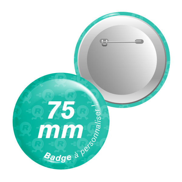 Badges Ronds Personnalisés 75mm