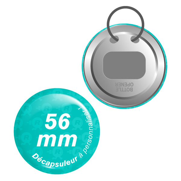 Décapsuleurs Ronds 56mm Personnalisés avec Anneaux