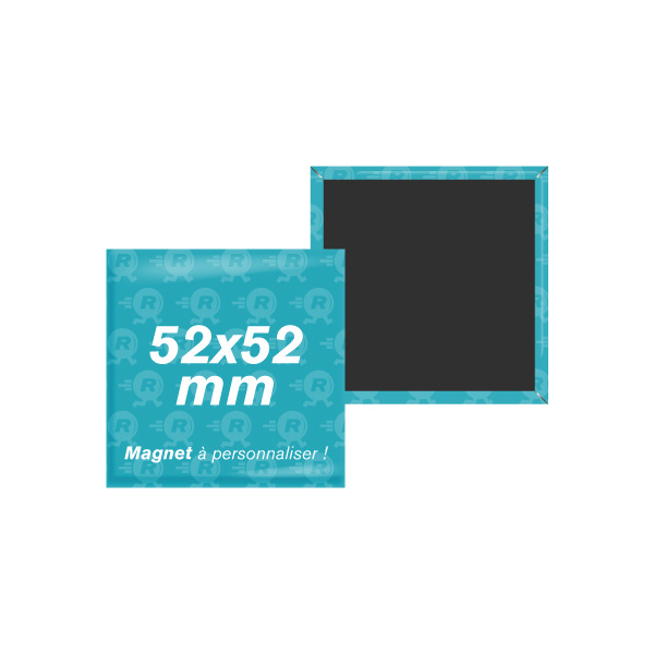 Magnets Carrés Personnalisés 52mm x 52mm